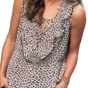 Cabi Leopard Print Sleeveless Top